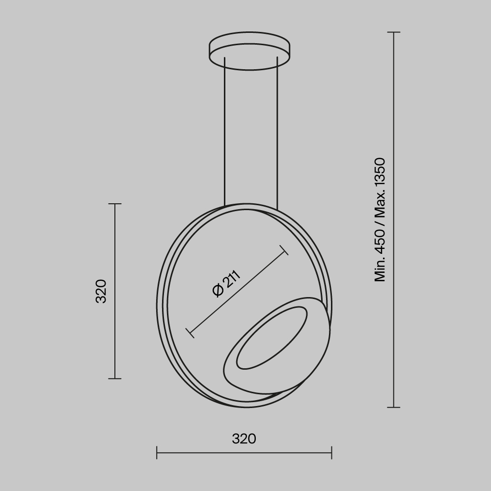 Maytoni Modern Lunare Подвесной светильник цвет: латунь MOD327PL-L5BS3K