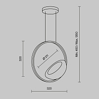 Maytoni Modern Lunare Подвесной светильник цвет: латунь MOD327PL-L5BS3K