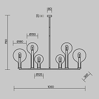 Maytoni Modern Status Подвесной светильник цвет: черный MOD333PL-06B1