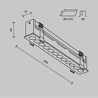 Maytoni Technical Points Встраиваемый светильник цвет: белый DL065-20W3-6K-W