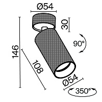 Maytoni Technical Artisan Потолочный светильник цвет: черный C082CL-01-GU10-B