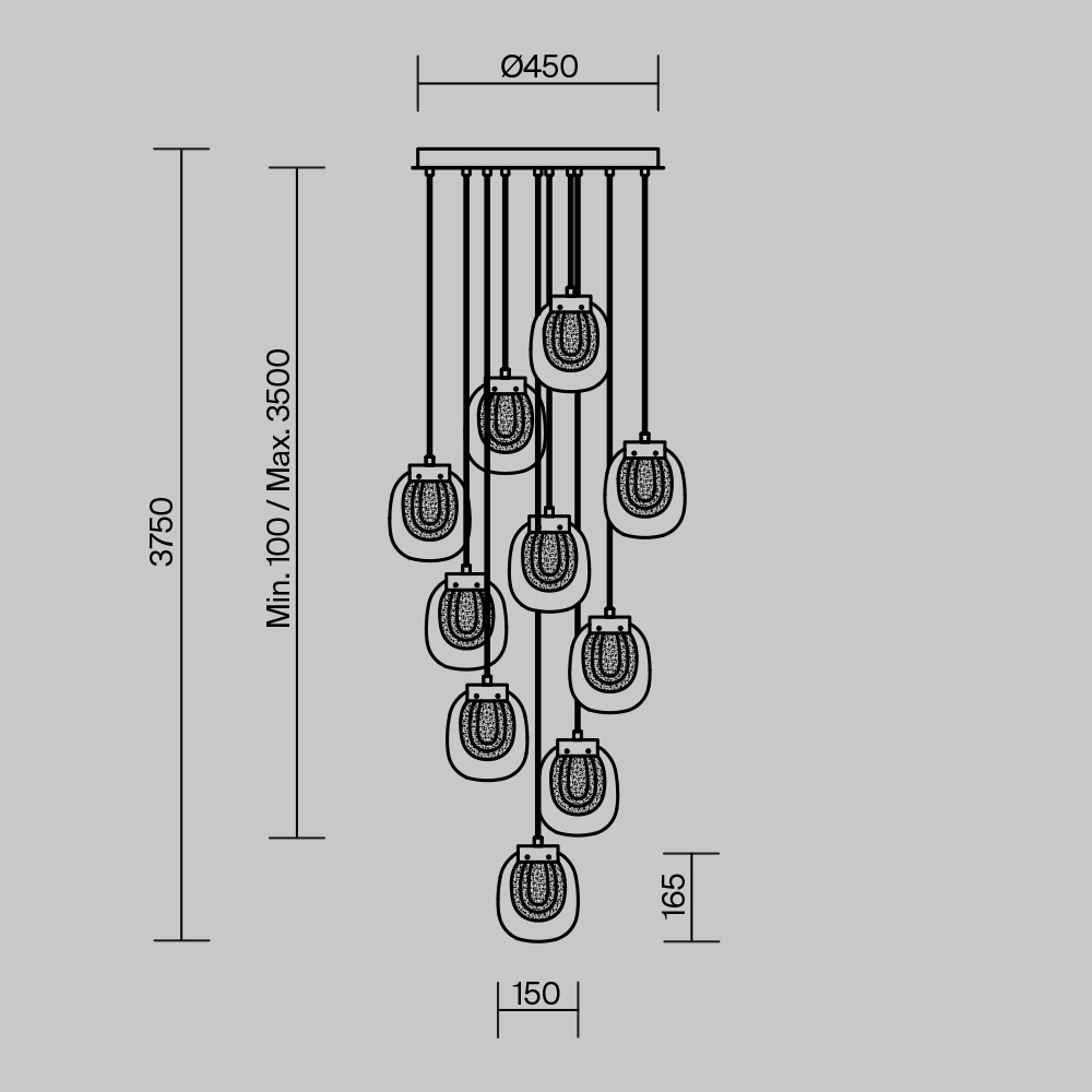 Maytoni Modern Biology Подвесной светильник цвет: латунь MOD367PL-L30BBSK