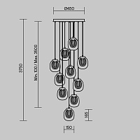 Maytoni Modern Biology Подвесной светильник цвет: латунь MOD367PL-L30BBSK