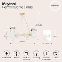 Maytoni Modern Dallas Подвесной светильник цвет: золото MOD545PL-11BS