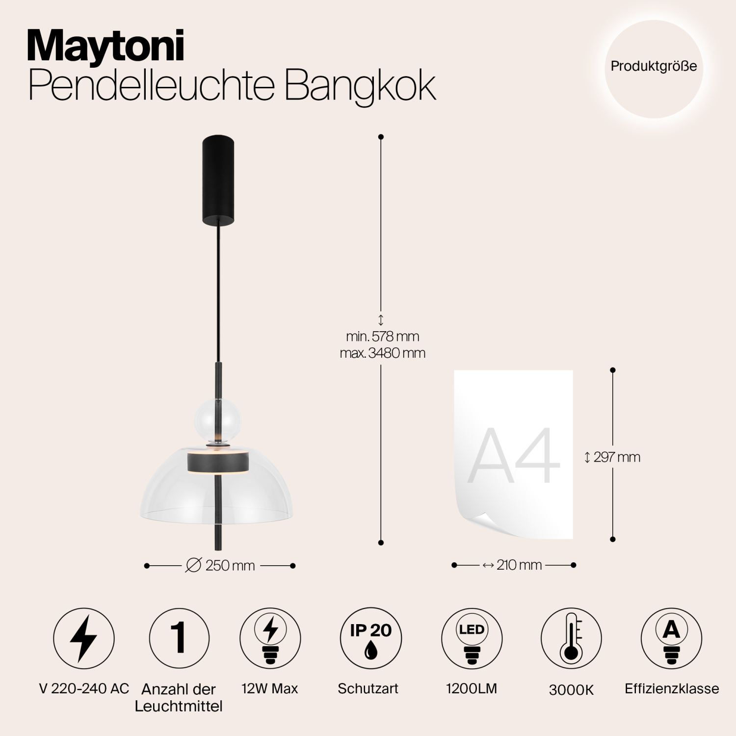 Maytoni Modern Bangkok Подвесной светильник цвет: черный MOD185PL-L6B3K1