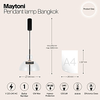 Maytoni Modern Bangkok Подвесной светильник цвет: черный MOD185PL-L6B3K1