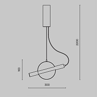 Maytoni Enigma Подвесной светильник 5вт, 3000k, белый/черный MOD150PL-L5W3K
