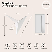 Maytoni Trame Настенный светильник (бра) 3000К C808WL-L3W