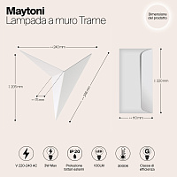 Maytoni Trame Настенный светильник (бра) 3000К C808WL-L3W