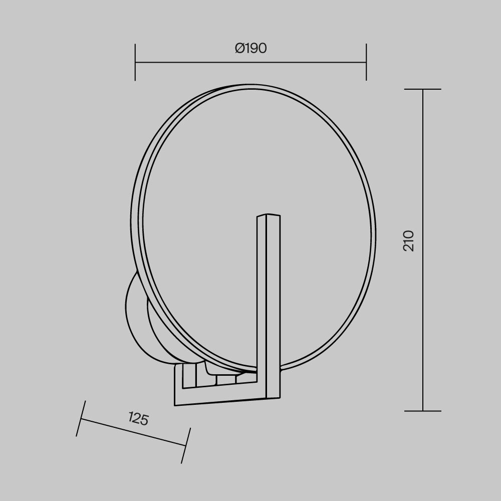 Настенный светильник. цвет-мат.золото MOD099WL-01G2
