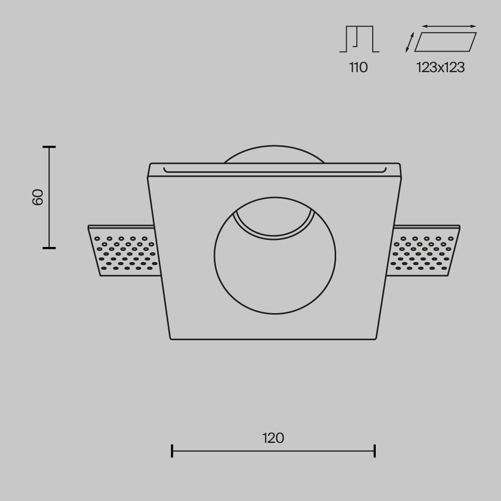 Встраиваемый светильник Gyps Modern DL001-1-01-W