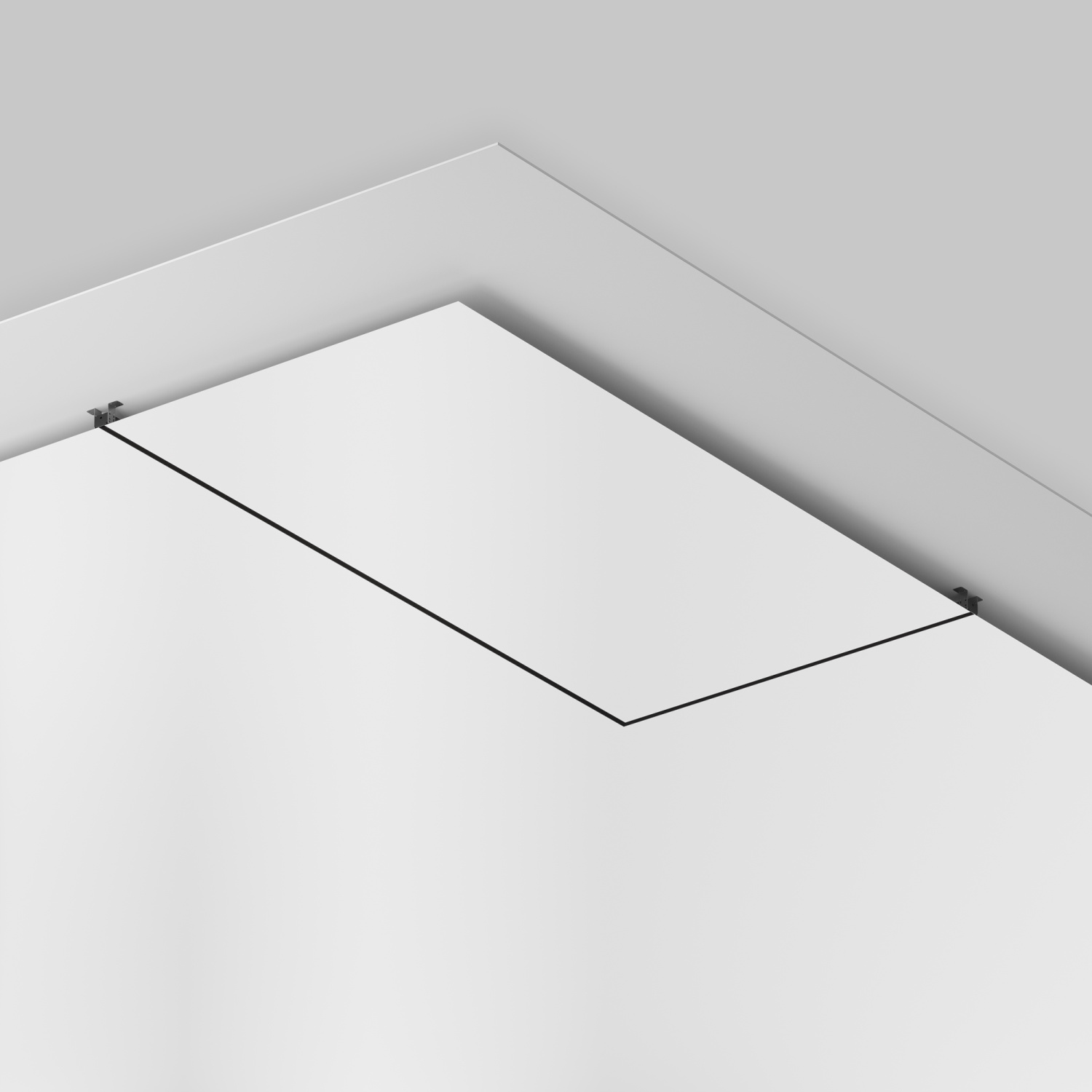 Шинопровод встраиваемый для натяжного потолка.Цвет арматуры:Черный. TRX034-SCH-422B