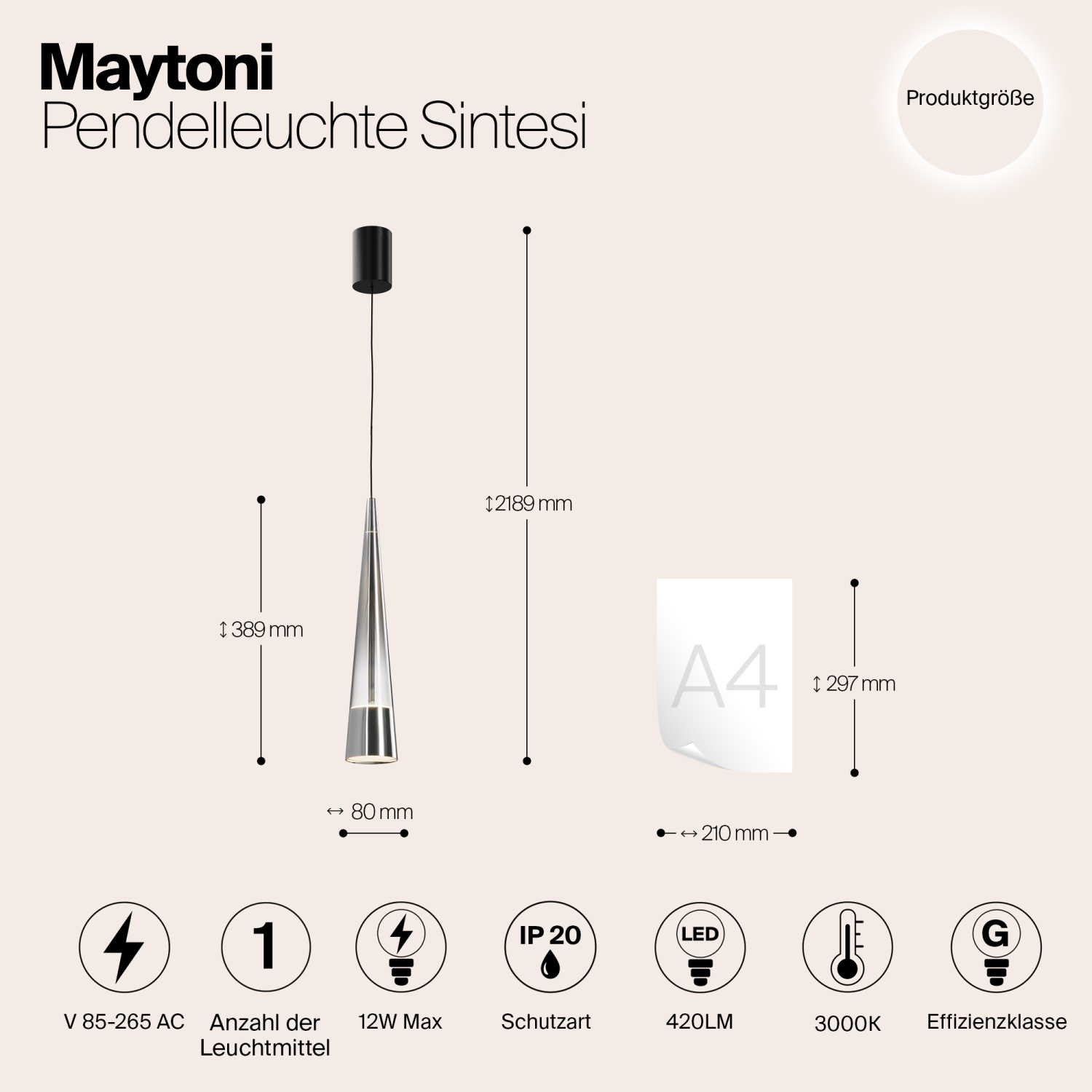 Maytoni Подвесной светильник Sintesi. P090PL-L12CH3K P090PL-L12CH3K