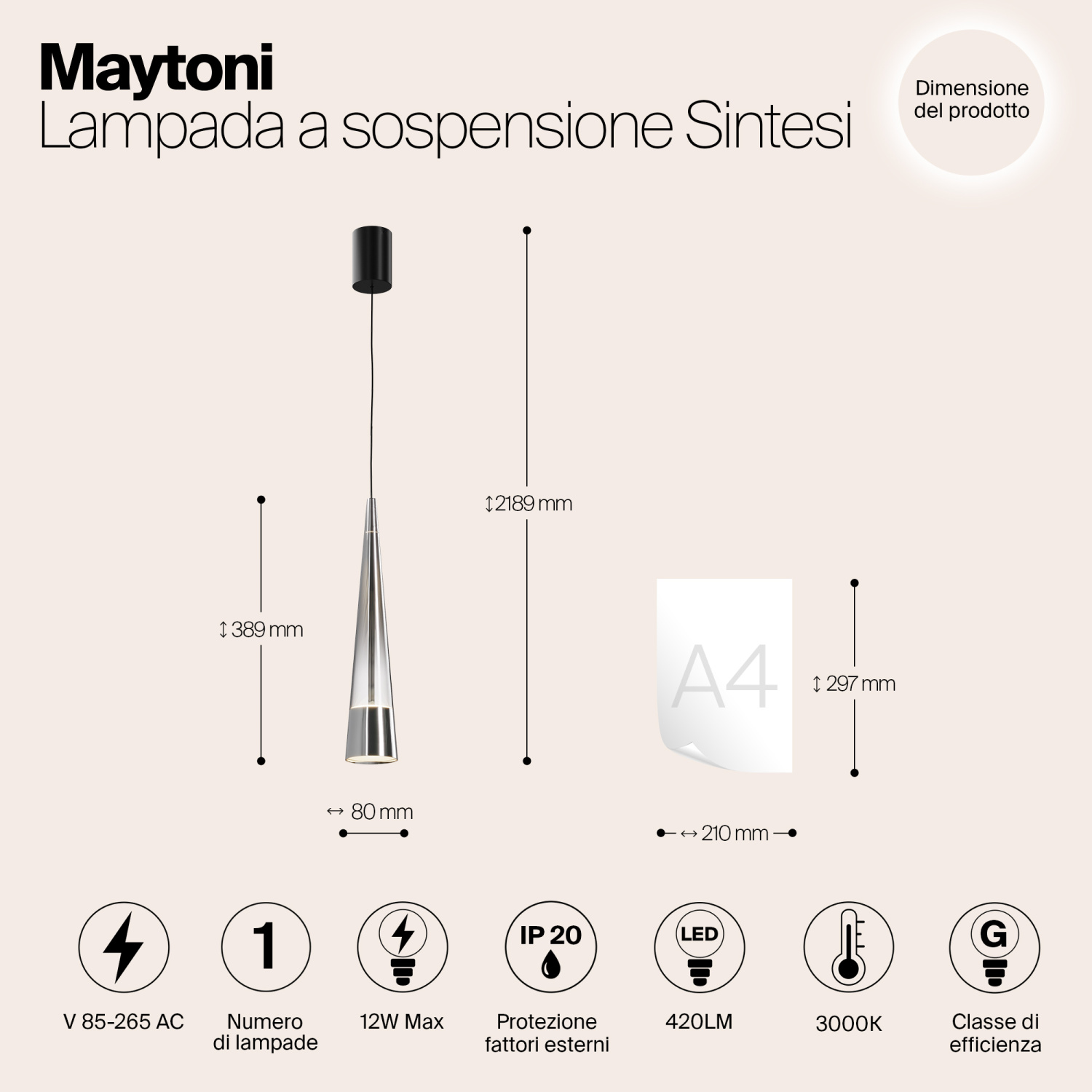 Maytoni Подвесной светильник Sintesi. P090PL-L12CH3K P090PL-L12CH3K