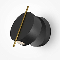 Maytoni Nuance Настенный светильник 10х6,6х14h, цвет: черный/латунь MOD180WL-L4B3K1