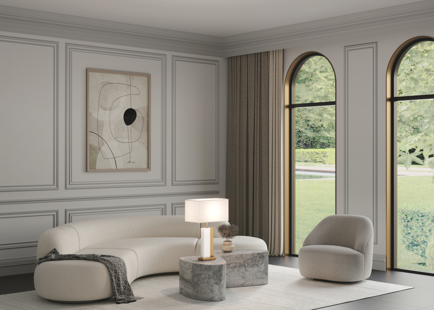 Maytoni Modern Bianco Настольный светильник цвет: латунь Z031TL-01BS