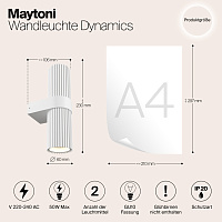 Maytoni Modern Dynamics Настенный светильник (бра) цвет: белый MOD326WL-02W