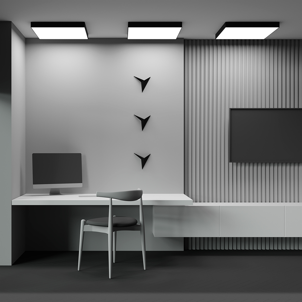 Maytoni Technical Zon Потолочный светильник цвет: черный C032CL-90W4K-SQ-B