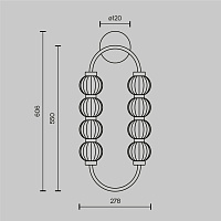Maytoni Modern Amulet Настенный светильник (бра) цвет: золото MOD555WL-L11G3K