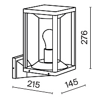 Maytoni Outdoor Cell Настенный светильник (бра) цвет: графит O452WL-01GF