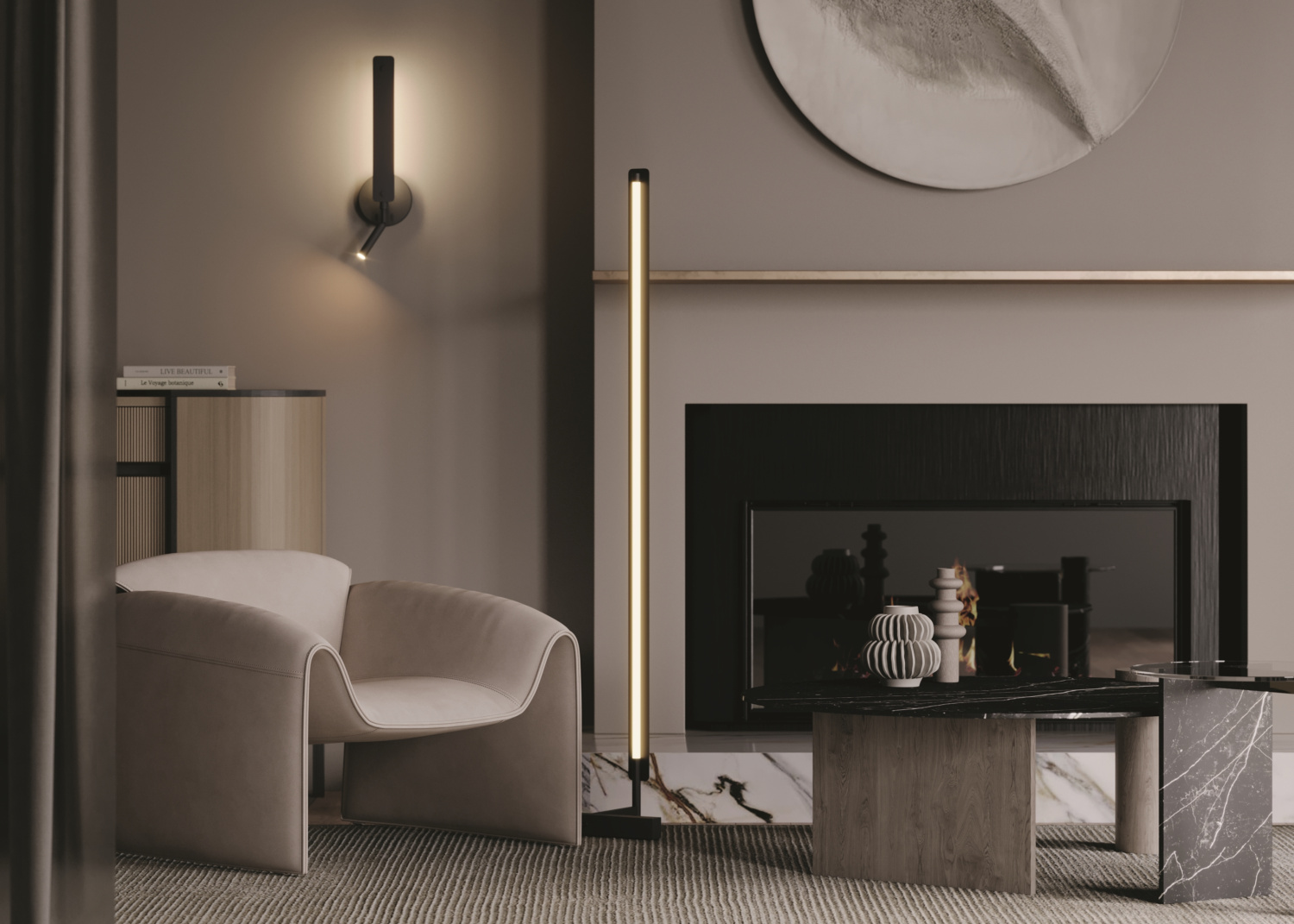 Maytoni Modern Combo Напольный светильник (торшер) цвет: черный MOD214FL-L20B3K