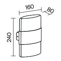 Maytoni Outdoor Rom Настенный светильник (бра) цвет: графит O442WL-L12GF3K