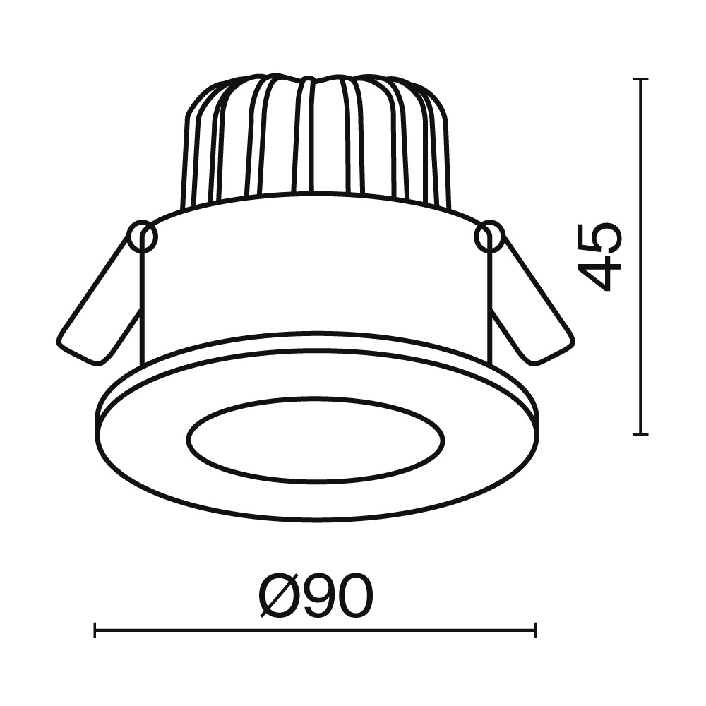 Maytoni Technical Zen Встраиваемый светильник цвет: черный DL038-2-L7B4K