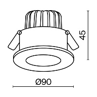 Maytoni Technical Zen Встраиваемый светильник цвет: черный DL038-2-L7B4K