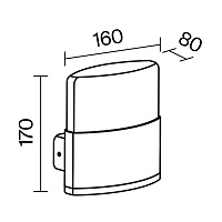 Maytoni Outdoor Rom Настенный светильник (бра) цвет: графит O442WL-L12GF3K1