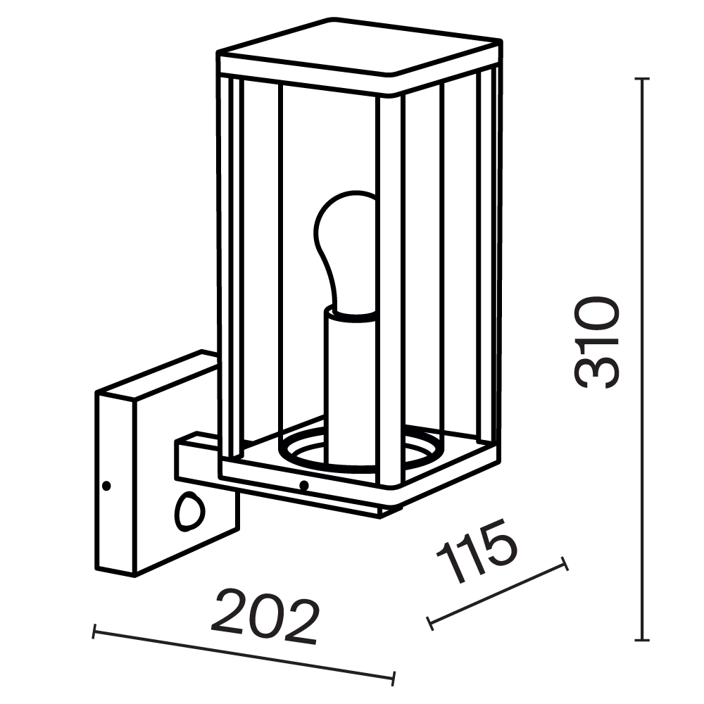Maytoni Outdoor Cell Настенный светильник (бра) цвет: графит O452WL-01GFSR