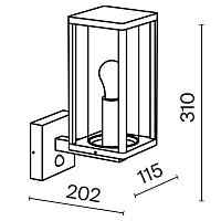Maytoni Outdoor Cell Настенный светильник (бра) цвет: графит O452WL-01GFSR