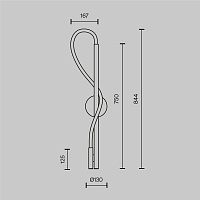 Maytoni Modern Tau Настенный светильник (бра) цвет: черный MOD146WL-L12B3K