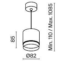 Maytoni Technical Polar Подвесной светильник цвет: черный P088PL-GX53-B
