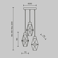 Maytoni Modern Cocktail time Подвесной светильник цвет: золото MOD325PL-03G