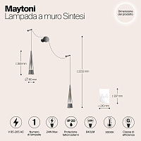 Maytoni Modern Sintesi Настенный светильник (бра) цвет: хром P090WL-L24CH3K