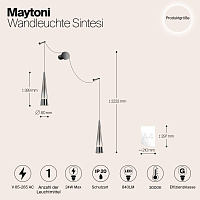 Maytoni Modern Sintesi Настенный светильник (бра) цвет: хром P090WL-L24CH3K