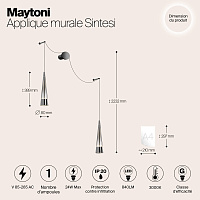 Maytoni Modern Sintesi Настенный светильник (бра) цвет: хром P090WL-L24CH3K