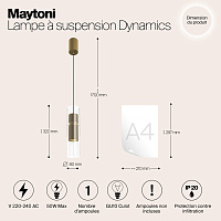 Maytoni Modern Dynamics Подвесной светильник цвет: золото MOD326PL-01MG