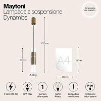 Maytoni Modern Dynamics Подвесной светильник цвет: золото MOD326PL-01MG