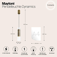 Maytoni Modern Dynamics Подвесной светильник цвет: золото MOD326PL-01MG