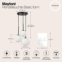 Maytoni Modern Basic form Подвесной светильник цвет: черный MOD321PL-03B