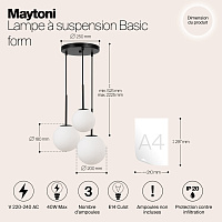 Maytoni Modern Basic form Подвесной светильник цвет: черный MOD321PL-03B