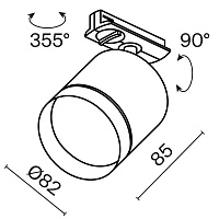 Maytoni Technical Polar Трековый светильник цвет: черный TR088-1-GX53-B