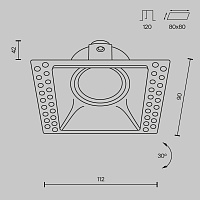 Maytoni Technical Dot Встраиваемый светильник цвет: черный DL042-01-SQ-B