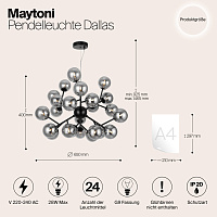 Maytoni Modern Dallas Подвесной светильник цвет: черный MOD545PL-24B