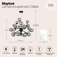 Maytoni Modern Dallas Подвесной светильник цвет: черный MOD545PL-24B