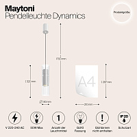 Maytoni Modern Dynamics Подвесной светильник цвет: белый MOD326PL-01W
