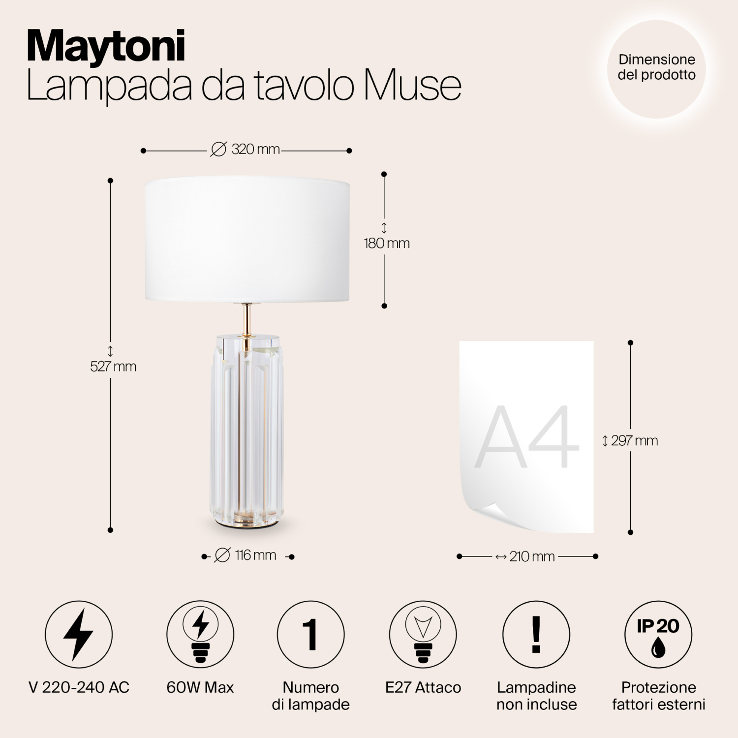 Maytoni Modern Muse Настольный светильник цвет: золото MOD304TL-01G