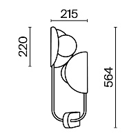 Maytoni Modern Tropic Настенный светильник (бра) цвет: латунь MOD164WL-02BS