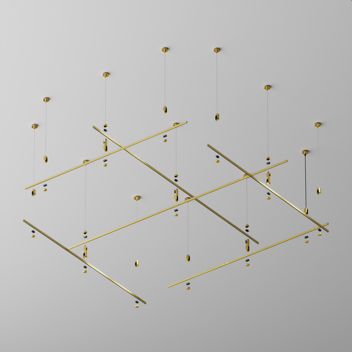 Maytoni Technical Busbar trunkings Flarity Шинопровод накладной/подвесной цвет: латунь TRX154-112BS